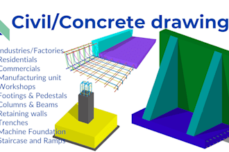 prepare civil concrete structural drawings and estimations