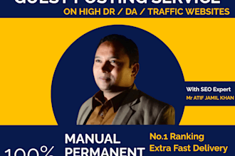 do guest post on high da DR and organic traffic sites