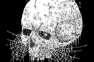 detailed illustration in engraving style