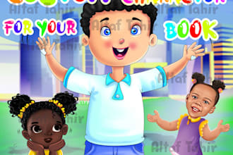 illustrate amazing african american children book illustration story book cover