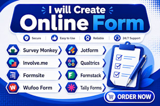 create online form with formsite, wufoo, formstack, surveymonkey, involve, tally