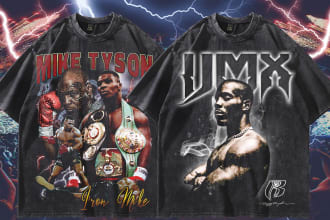 do crazy vintage 90s bootleg rap t shirt design