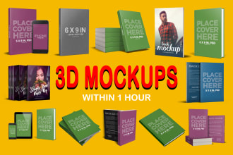 design book cover mockup, book mockup, product mockup, 3d book mockup