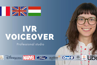 record professional IVR voiceover and voicemail today