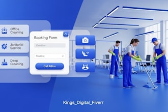 build a responsive commercial cleaning landing page, website