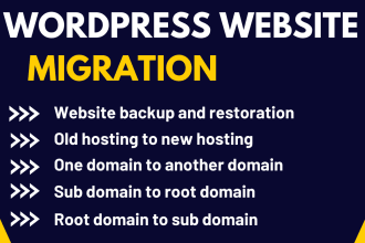 do wordpress migration, backup and transfer your website