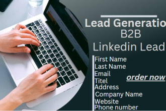do lead generation, find email address contact info by web and linkedin researc