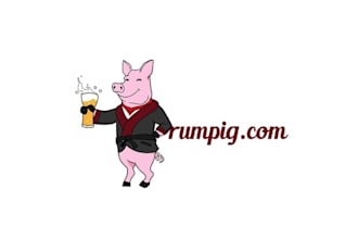 make unique a cheeky pig logo fast delivery