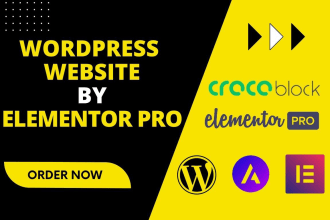help you create a wordpress website using elementor pro