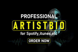 write professional artist bios and review your music