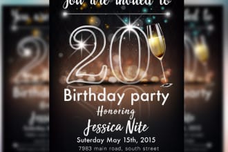 do a custom greeting card or any invitation card design and fabulous birthdays