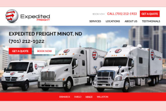 design transport website, trucking, dispatching, cargo, and logistics website
