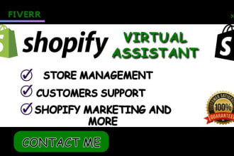be your shopify virtual assistant or shopify store manager shopify marketing