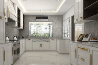 3d kitchen design, kitchen details, modern or classic