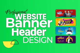do 5 web banner design, website header or web banner ads