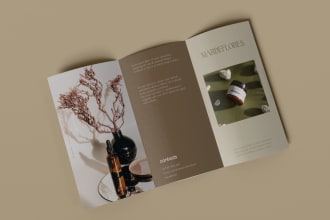 design a professional brochure, flyer, menu, catalog