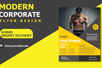 design printable or non printable health, fitness and sports flyer