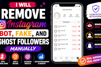 remove instagram bot, fake and ghost followers manually