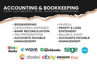 do bookkeeping in wave, quickbooks, xero accounting