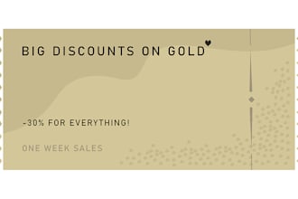 make for you a beautiful and good selling banner