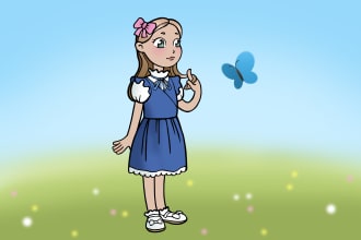 create original and cute illustrations for childrens book
