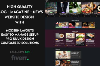 setup blog, magazine or newspaper website
