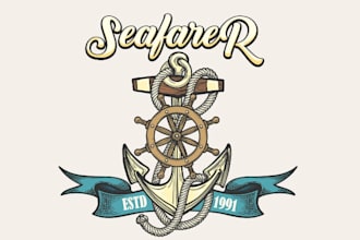 do unique and creative anchor logo for your business
