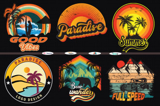 do custom retro vintage t shirt design for merch brand