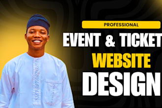 create ticket selling website, event website with booking and event listing