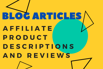 write SEO friendly affiliate product description and review articles
