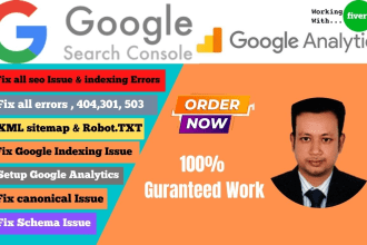 do fix the google search console issue and solve 404 error