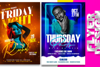 do stunning party, night club, dj, event flyer design