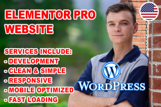 build or redesign an elementor pro wordpress business website