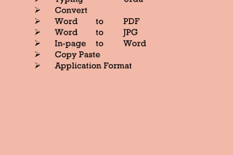 data entry, typing, copy paste, proforma template format in ms word