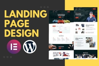 design responsive elementor landing page or elementor website