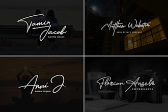 design a unique handwritten signature logo for your name or business