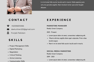 create modern resume for your dream job
