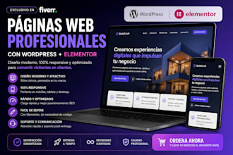 diseñaré una página profesional de alto impacto utilizando wordpress
