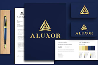 do modern minimalist luxury logo design and full branding kit