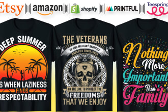 do custom trendy graphic t shirt design for pod business