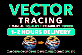 do vector tracing from any image, logo, artwork or scan file