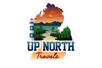 create a timeless beautiful travel and hotel logo with new concept in 1 day