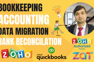 do setup zohobooks migration and bookkeeping on zoho books