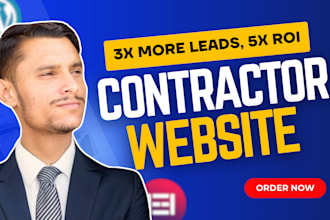 build construction, roofing, cleaning, handyman, plumbing contractor website