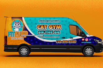 create professional vehicle wrap design, car wrap, van wrap in 12 hours