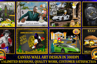 create canvas wall art designs and mockups
