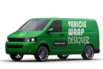 vehicle wrap decal, car, van wrap, food truck wrap designs, trailer and truck