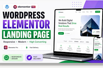design a responsive landing page using elementor