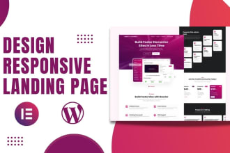 design a responsive landing page using elementor