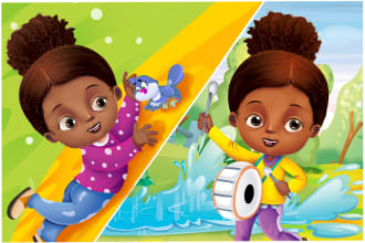 bring your african american children story book illustration into life